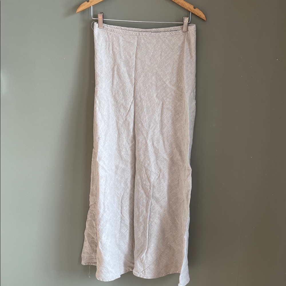 Vintage Sunbelt Linen Maxi Skirt